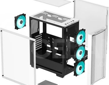 Корпус DeepCool CC560 WH, 4 вентилятора Mid-Tower, 120 мм со светодиодной подсветкой, белый Тбилиси - изображение 3