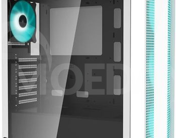 Корпус DeepCool CC560 WH, 4 вентилятора Mid-Tower, 120 мм со светодиодной подсветкой, белый Тбилиси - изображение 1