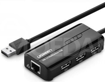 ქსელის ბარათი UGREEN 20264 USB 2.0 10/100Mbps USB to Lan + 3 თბილისი - photo 1