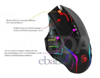 იყიდება მაუსი A4Tech Bloody Gaming Mouse J95s USB თბილისი - photo 2