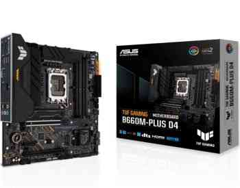 დედა დაფა ASUS TUF GAMING B660M-PLUS D4 S1700 4XDDR4 M.2 თბილისი