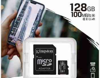 იყიდება მეხსირების ბარათი Kingston 128GB microSDXC Class10 თბილისი