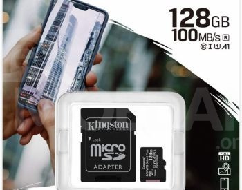 იყიდება მეხსირების ბარათი Kingston 128GB microSDXC Class10 თბილისი - photo 1