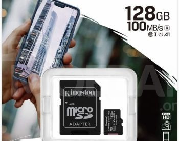 Продам карту памяти Kingston 128Гб microSDXC Class10. Тбилиси - изображение 1