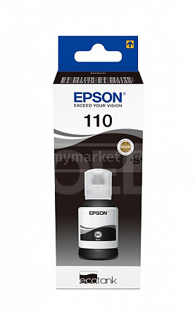 110 Pigment Black EcoTank Epson Genuine (C13T03P14A) 120 ml თბილისი - photo 1