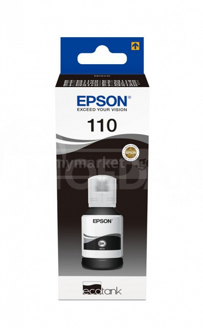 110 Pigment Black EcoTank Epson Genuine (C13T03P14A) 120 ml თბილისი - photo 1