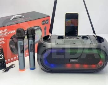 პორტატული დინამიკი ZQS + ორი Bluetooth მიკროფონი თბილისი - photo 1