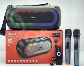 პორტატული დინამიკი ZQS + ორი Bluetooth მიკროფონი თბილისი - photo 2