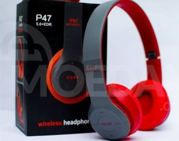 Bluetooth ყურსასმენი Wireless Headphones P47 | red წითელი თბილისი - photo 1