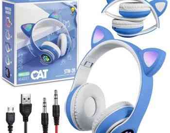 ყურსასმენი Cat Ear STN-28 Wireless bluetooth Headphones, Blu თბილისი