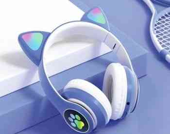 ყურსასმენი Cat Ear STN-28 Wireless bluetooth Headphones, Blu თბილისი