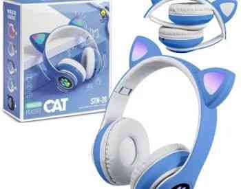 ყურსასმენი Cat Ear STN-28 Wireless bluetooth Headphones, Blu თბილისი