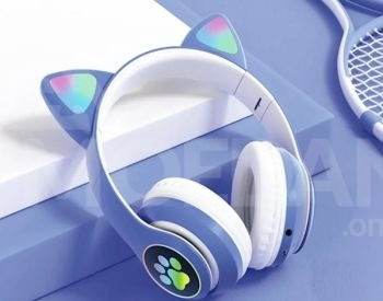 ყურსასმენი Cat Ear STN-28 Wireless bluetooth Headphones, Blu თბილისი - photo 3