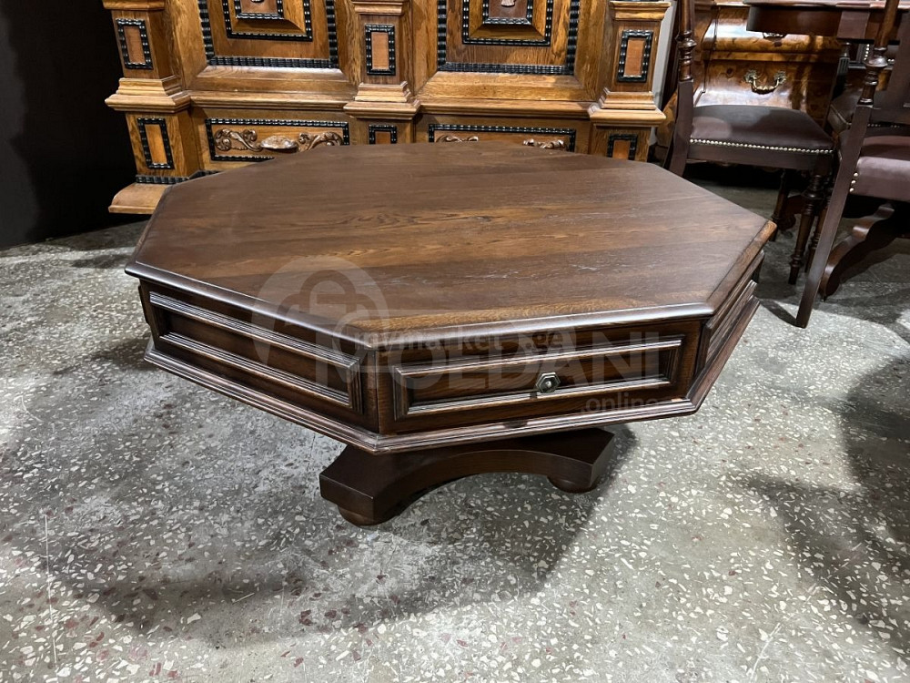 მუხის ხის ჟურნალის მაგიდა თბილისი - photo 1