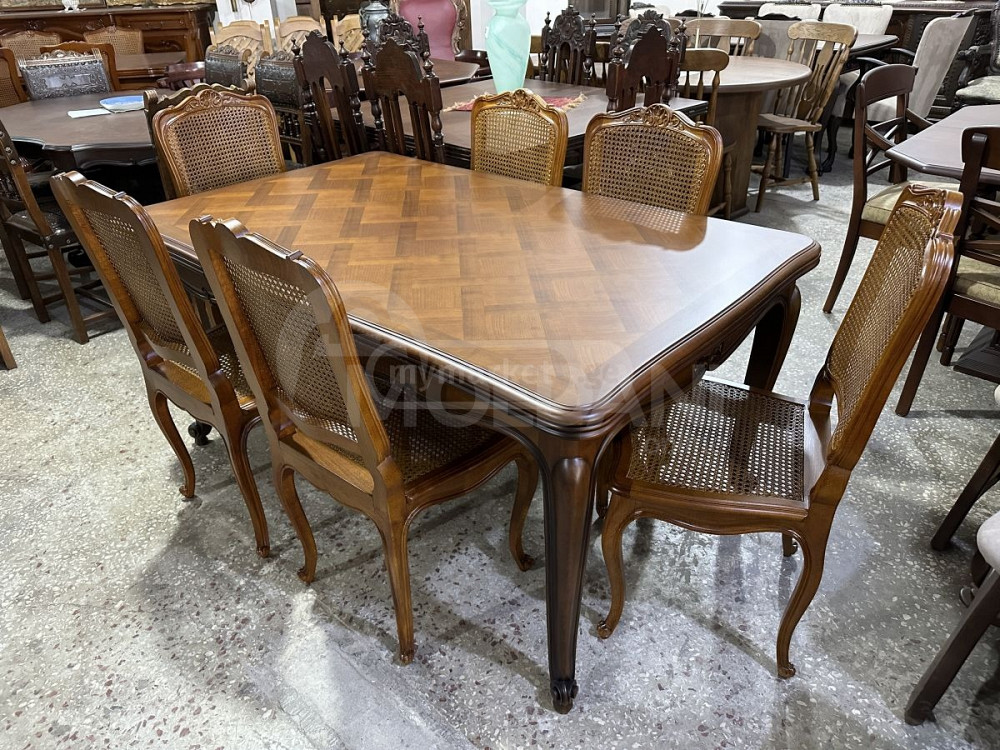 Cherry wood folding table and 6 chairs Tbilisi - photo 1