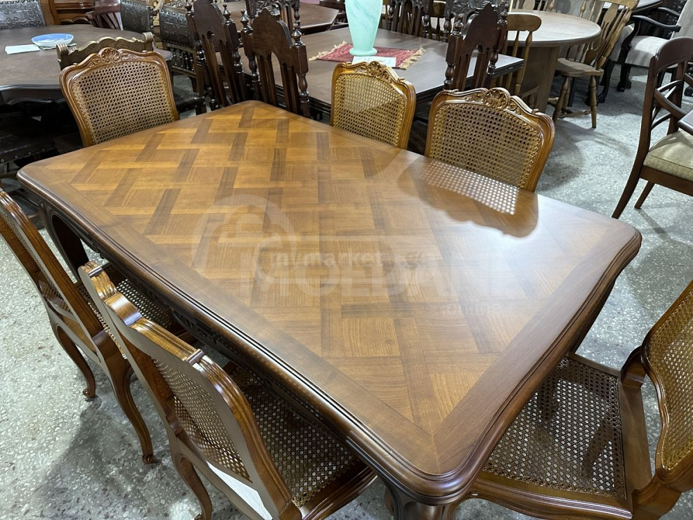 Cherry wood folding table and 6 chairs Tbilisi - photo 2
