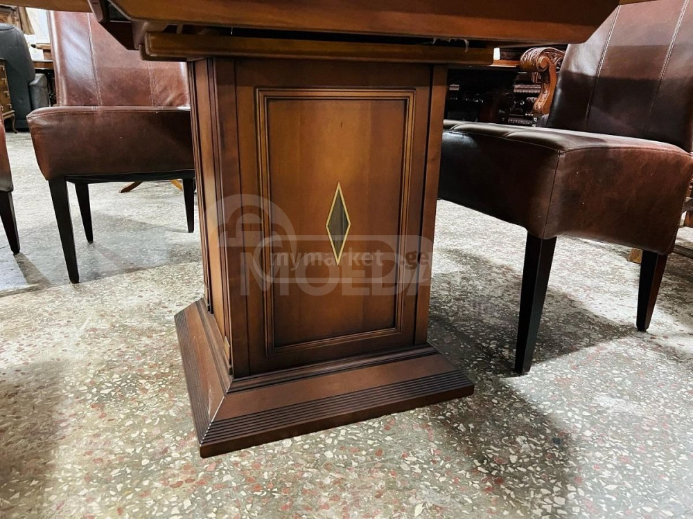 ალუბლის ხის გასაშლელი მაგიდა და 6 სკამი თბილისი - photo 4