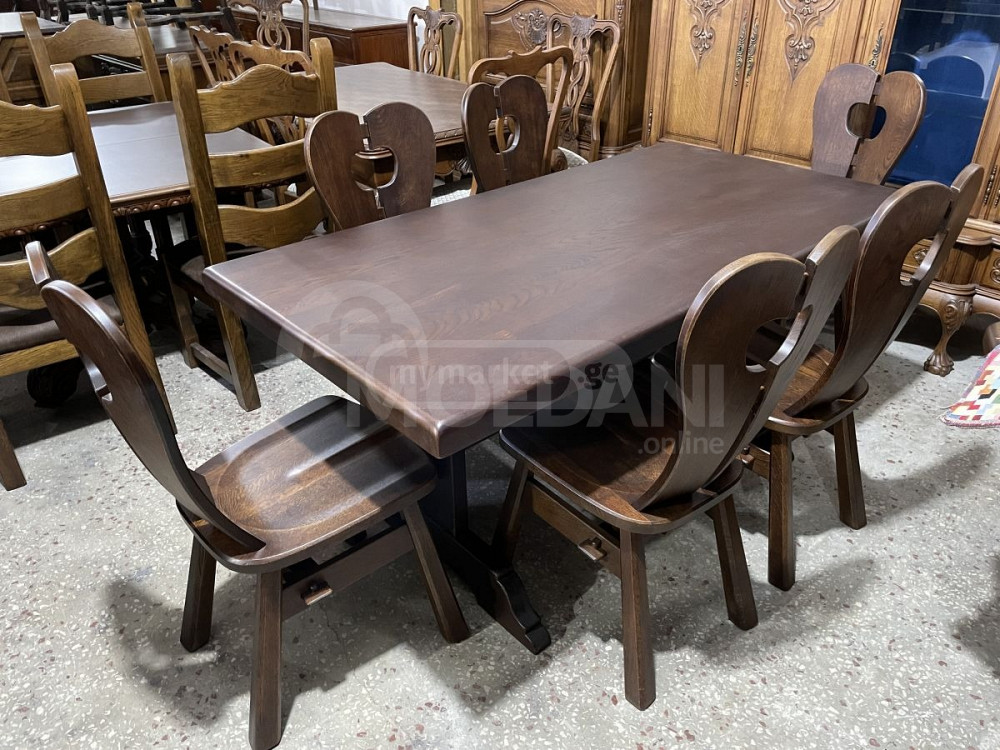 Massive oak table and 6 chairs Tbilisi - photo 1
