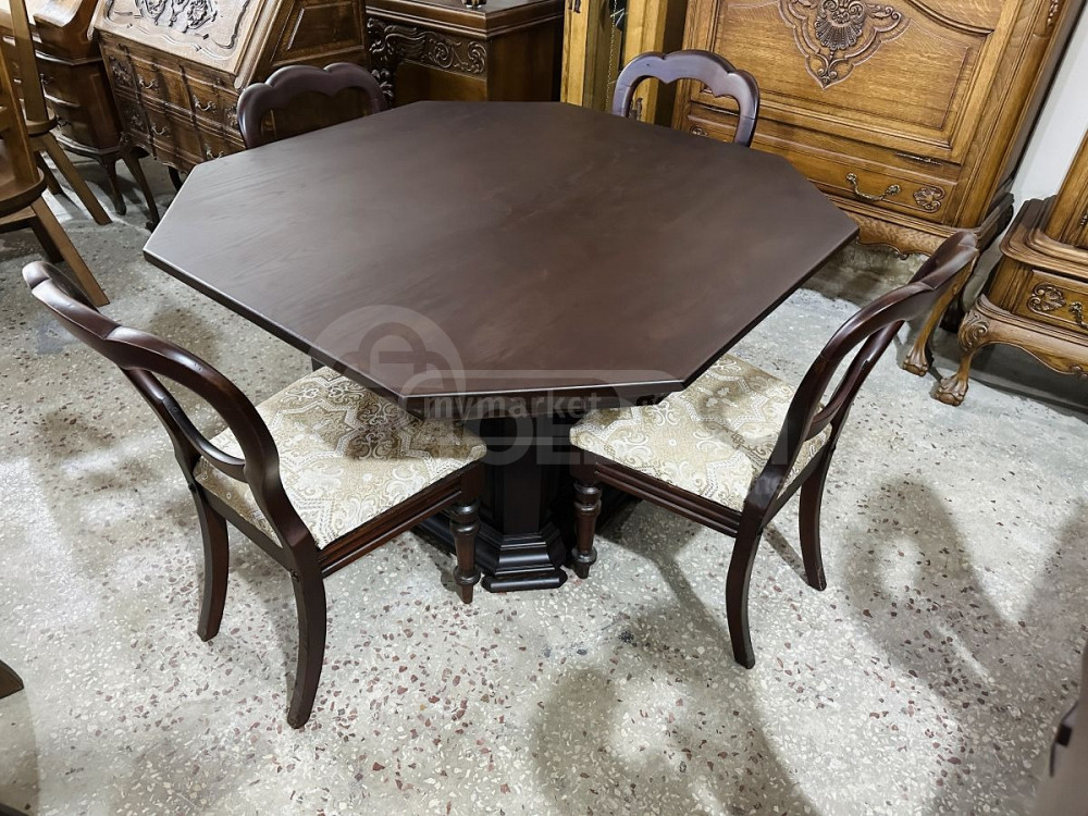 Massive wooden table and 4 chairs Tbilisi - photo 2