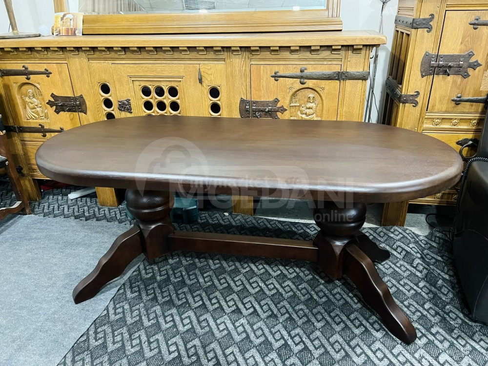 მასიური მუხის ხის მაგიდა თბილისი - photo 2