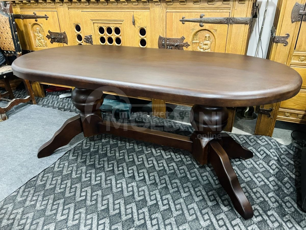 მასიური მუხის ხის მაგიდა თბილისი - photo 1