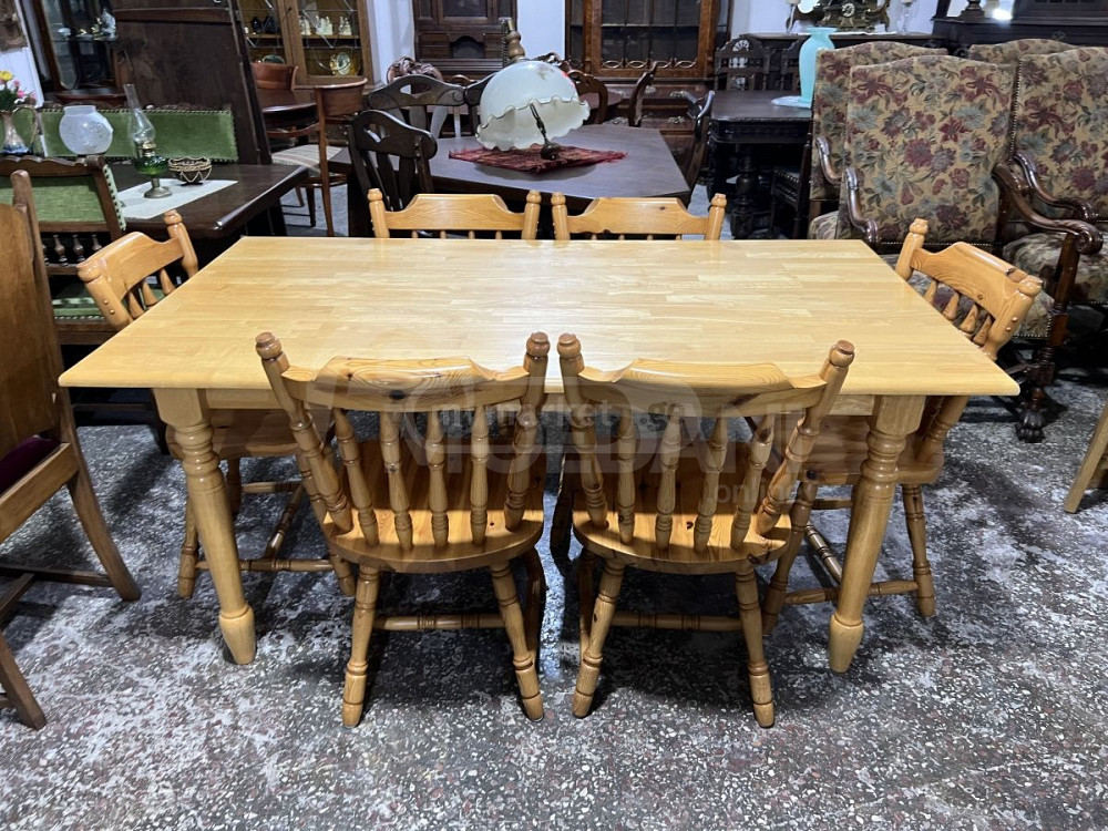 Массивный деревянный стол и 6 стульев Тбилиси - изображение 1