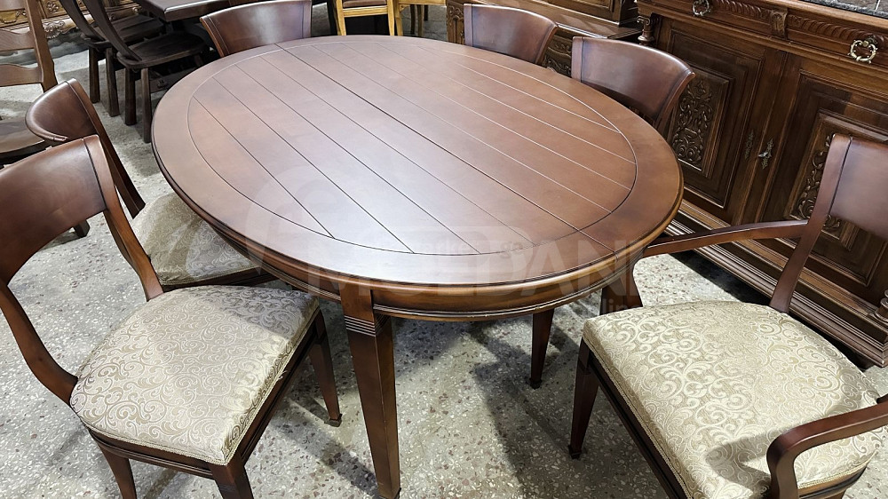 Cherry wood folding table and 6 chairs Tbilisi - photo 2