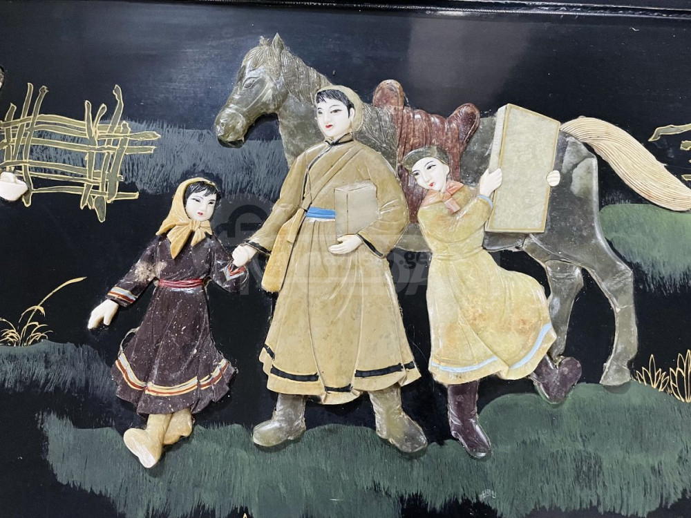 Vintage wooden magazine table with sandal stones Tbilisi - photo 3