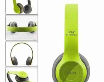 Bluetooth ყურსასმენი Wireless Headphones P47 Green მწვანე თბილისი