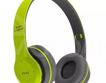 Bluetooth ყურსასმენი Wireless Headphones P47 Green მწვანე თბილისი - photo 1