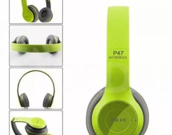 Bluetooth ყურსასმენი Wireless Headphones P47 Green მწვანე თბილისი - photo 3