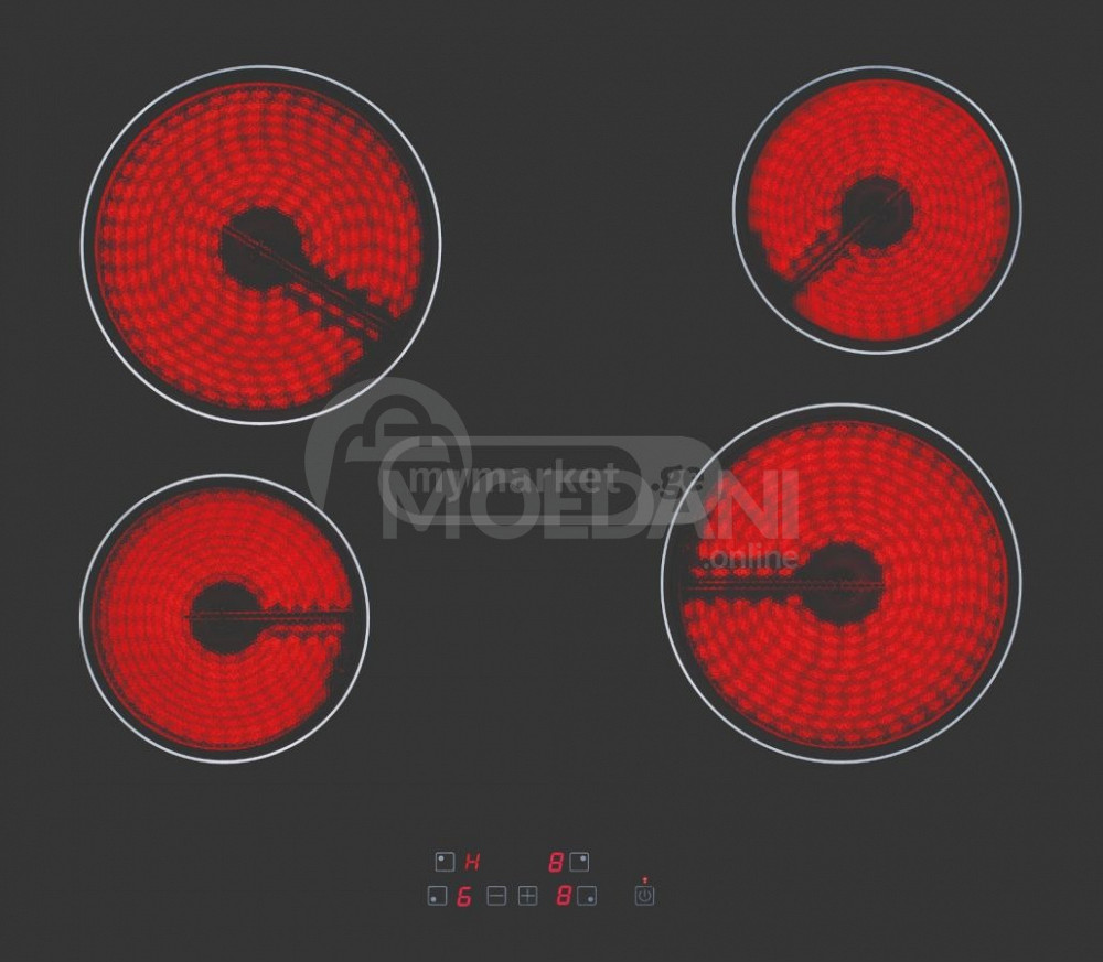 ჩასაშენებელი ქურის ზედაპირი LUXELL V6-04T black თბილისი - photo 1