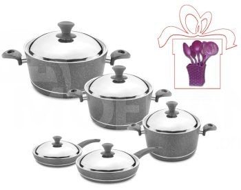 Bio granite pots and pans set NATUREL NT10PC Tbilisi - photo 3