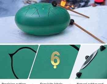 Tongue Drum Green 10 Inch 11 Notes თონგ დრამი, ჰენდფენ Тбилиси