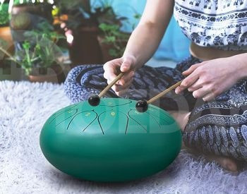 Tongue Drum Green 10 Inch 11 Notes Tongue Drum, hand fan Tbilisi - photo 2