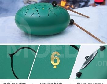 Tongue Drum Green 10 Inch 11 Notes Tongue Drum, hand fan Tbilisi - photo 3