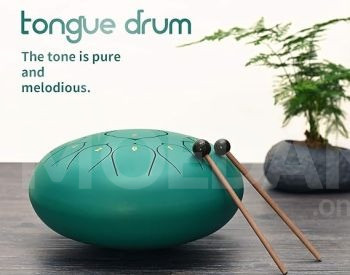 Tongue Drum Green 10 Inch 11 Notes Tongue Drum, hand fan Tbilisi - photo 1