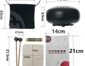 Tongue Drum Blue 6 Inch 8 Notes Tongue Drum, Handfan Tbilisi - photo 5