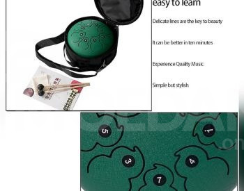 Tongue Drum Green 8 Inch 8 Notes Tongue Drum, hand fan Tbilisi - photo 4