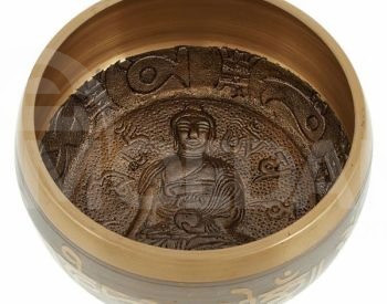 Тибетская поющая чаша №12, 500г, 10см Тибетская чаша, колокольчик Тбилиси - изображение 2