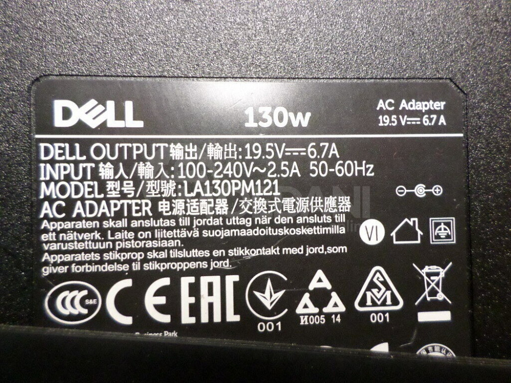 130 Вт Precision M20 M60 M70 M90 M2400 M4400 M4500 M6300 LA130PM121 DA130PE1-00 Тбилиси - изображение 1