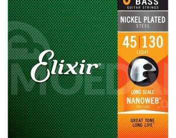 Elixir 14202 NanoWeb 5-String Bass Set (45-130) Bass Guitar strings set ბას გიტარის სიმების სეტი თბილისი - photo 1