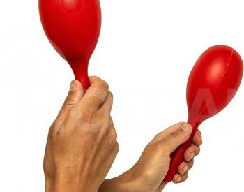 Plastic Maracas Red / Green Shaker მარაკასი წითელი / მწვანე თბილისი - photo 2