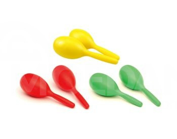 Plastic Maracas Red / Green Shaker მარაკასი წითელი / მწვანე თბილისი - photo 1