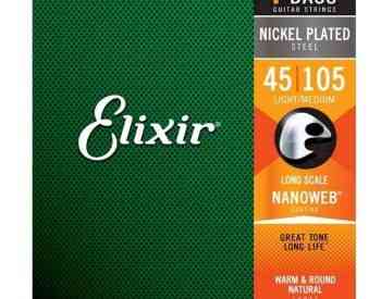 Elixir 14077 NanoWeb 4-String Bass Set 45-105 ბას გიტარის სი თბილისი