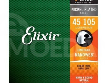 Elixir 14077 NanoWeb 4-String Bass Set 45-105 ბას გიტარის სი თბილისი - photo 1