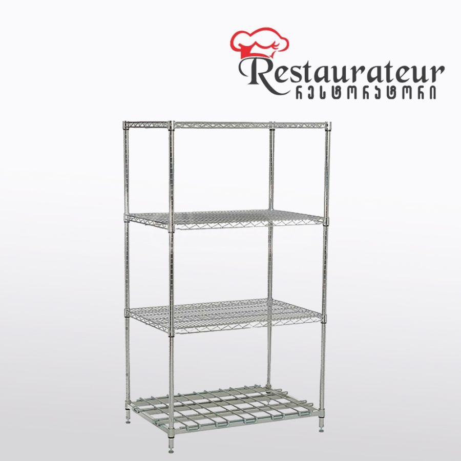 უჟანგავი ფოლადის სტელაჟი, 4 დონიანი (სიგანე 120 სმ) თბილისი - photo 1