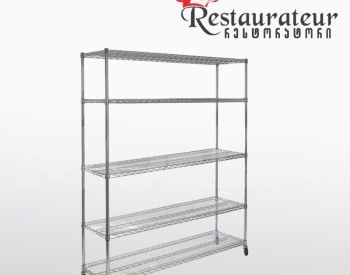 Хромированный стеллаж коммерческий, 5 уровней Тбилиси - изображение 1