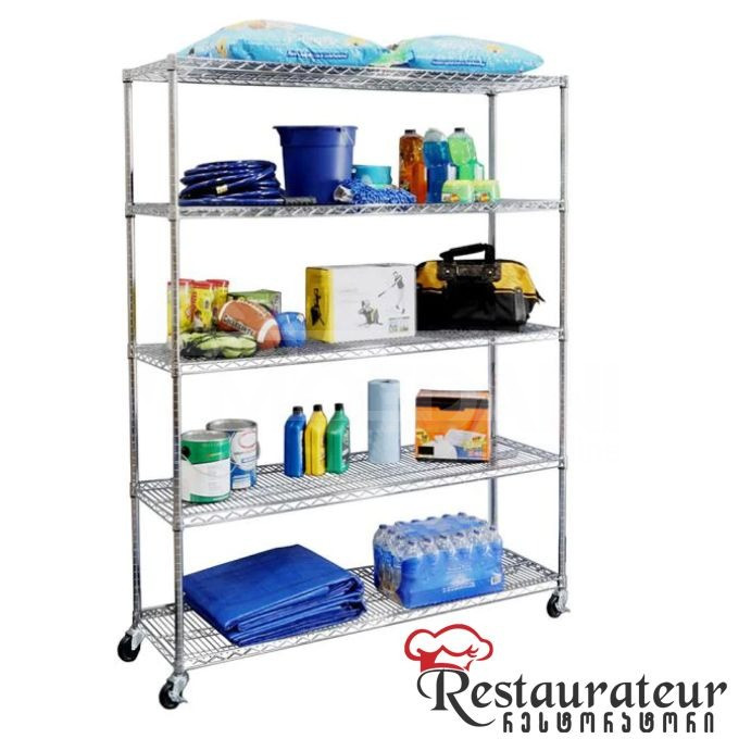 Хромированный стеллаж коммерческий, 5 уровней Тбилиси - изображение 2