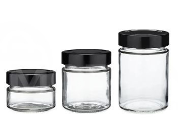 Стеклянная банка 75 мл. С высокой винтовой крышкой Тбилиси - изображение 1